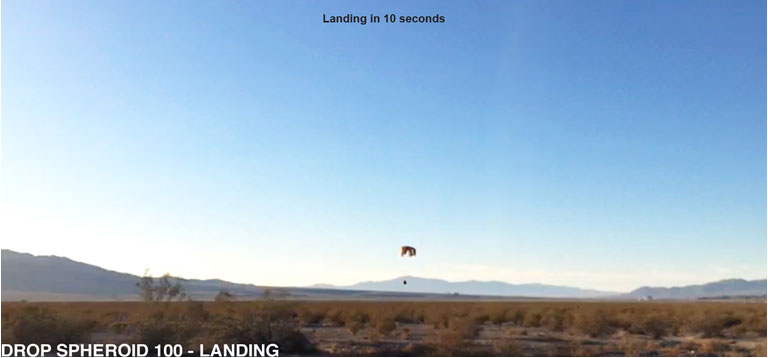 Drop Spheroid – Landing from 200 ft