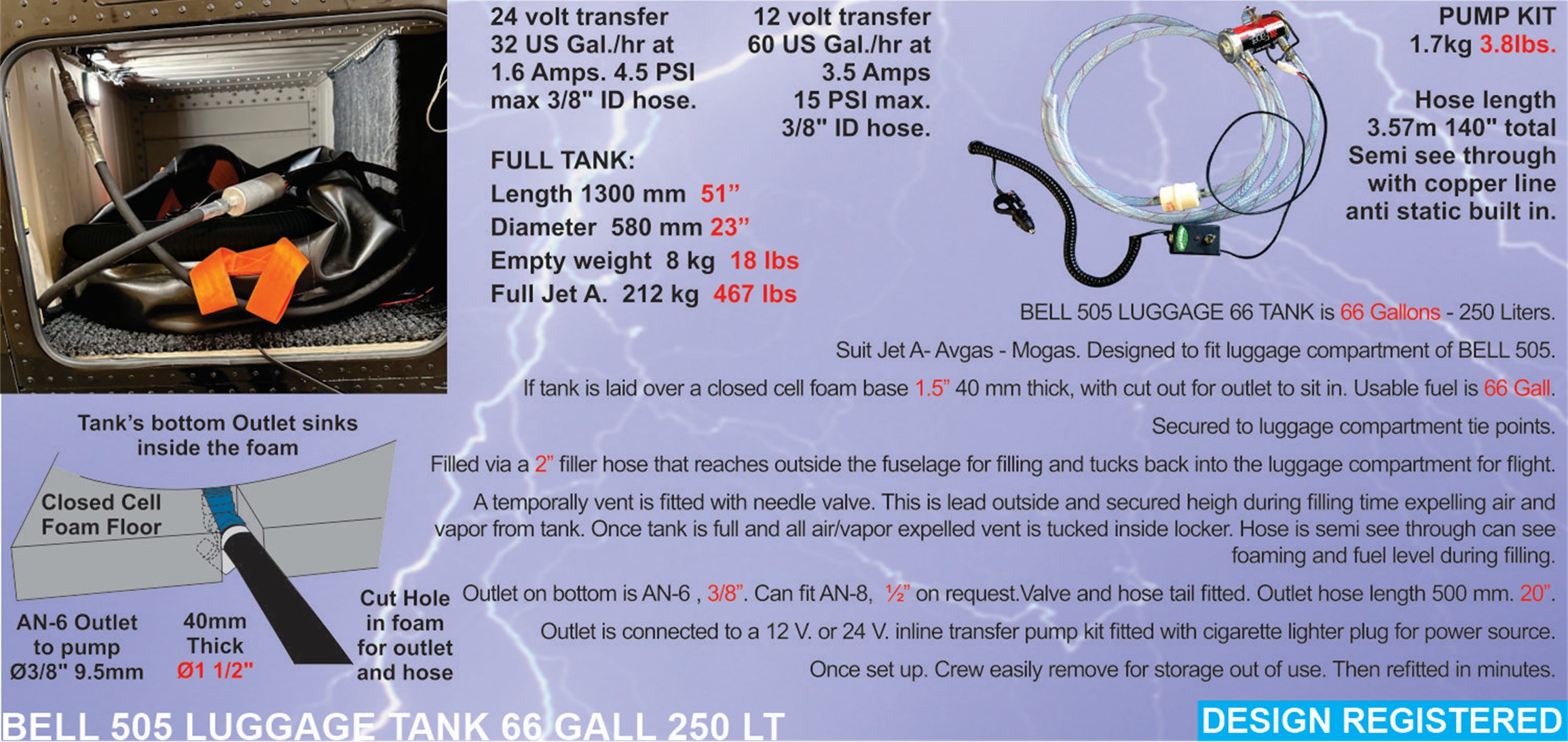 Luggage Cushion 35 - 35 GALL 132 LT